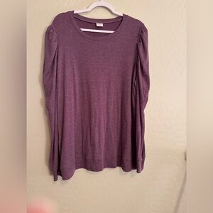 Elegant Women's Long Sleeve Top in Rich Purple